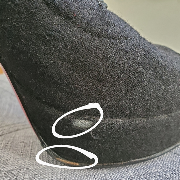 CHRISTIAN LOUBOUTIN | Loubout 150 Black Peep Toe Military Heeled Booties (9 US) - Picture 10 of 14